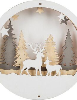 Myflair Möbel & Accessoires Weihnachtsszene Weihnachtsdeko, Winterszenerie, mit LED Beleuchtung, Höhe ca. 29 cm