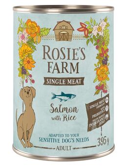 Rosie's Farm Single Meat Adult 6 x 395 g - Fisch & Reis