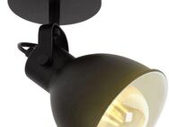 B.K.Licht Wandleuchte Design-Spotleuchte, Metall, Schwarz, E27-Fassung, ohne Leuchtmittel, Schwenkbar, Ø13cm, ohne Leuchtmittel