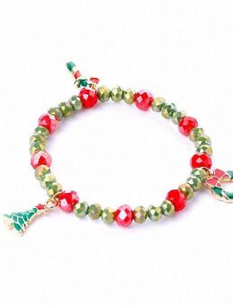 Adelia´s Armband Weihnachtsschmuck Tannenbaum mit Strass Kristallen, Weihnachtsschmuck