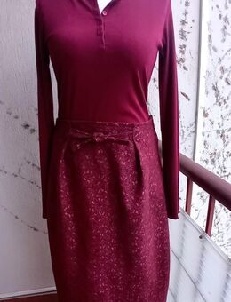 Selfmade Da. Spitzengestrickter Rock Blickdicht Bordeauxrot 38/40 " - Viersen Zentrum