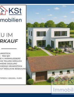 Toplage: Baugrundstück mit Scheune - ideal für moderne Doppelhaushälfte bis je 200 qm Wohnfläche - Markkleeberg