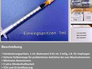 3600*1mL/cc Einwegspritzen Steril Plastiktube mit Nadeln, Disposable Syringe - Moers