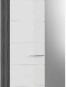INOSIGN Garderobenschrank Siena, Höhe 197cm, 2 Türen, 4 Einlegeböden, ausziehbare Kleiderstange (1-St) Front-Rillenfräsung, Stauraumschrank, Flurschrank, Dielenschrank
