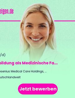 Ausbildung als Medizinische Fachangestellte (m/w/d) für die Dialyse - Hamburg Altstadt