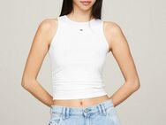 Tommy Jeans Tanktop TJW SLIM GATHERING TANK TOP (ESSENTIAL Regular Flag Logo TJ Women) mit Tommy Jeans Markenlabel