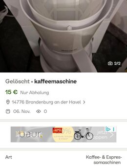 verkaufe kaffeemaschine - Brandenburg (Havel)
