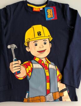 Bob der Baumeister Langarmshirt für Jungen Longsleeves Langarmshirt Verkleidung Fashing Langärmelige Langarm 100% Baumwolle, Gr. 128/134 neu mit Etikett - Albstadt