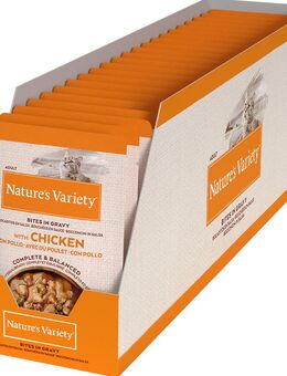 Nature's Variety Bites in Soße zum Sonderpreis! - mit Huhn 44 x 85 g