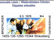 Briefkurier: Nr. 2 F, "Weltraumflug S. Jähn", Satz, Fehldruck, OR, pfr. - Brandenburg (Havel)