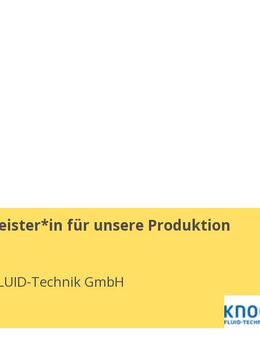Industriemeister*in für unsere Produktion (m/w/d) - Selm