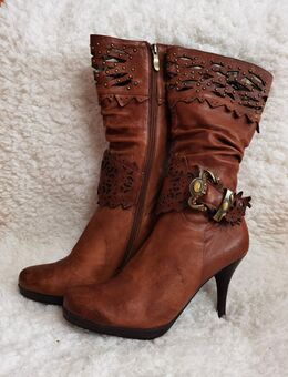 Elegante italienische Damenstiefel von Renzoni aus echtem Leder - Regensburg