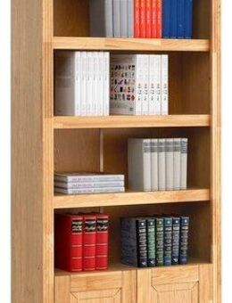 Home affaire Bücherregal Soeren, aus massiver Kiefer, Höhe 220 cm, mit 2 Holztüren, viel Stauraum