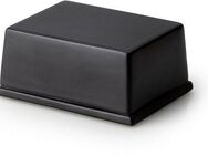 Continenta Butterdose, Keramik, (2-tlg), für 125g Butter, Keramik schwarz 9,5x7x6 cm