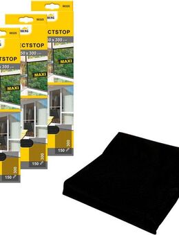 SCHELLENBERG Fliegengitter-Gewebe Maxi für große Fenster, (Packung, 3-St), Insektenschutz und Mückenschutz, 150 x 300 cm, anthrazit und weiß