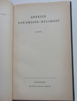 Annette von Droste-Hülshoff: Gedichte (1948) - Münster