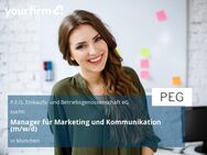 Manager für Marketing und Kommunikation (m/w/d) - München