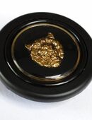 Jaguar Gold Edition Hubknopf MOMO Hornknopf Hupe MOMO gold - schwarz in 8600