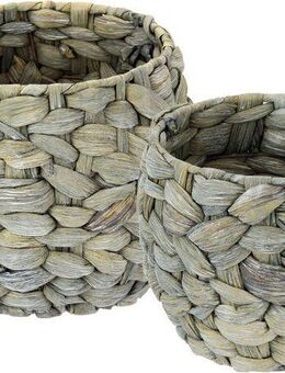 I.GE.A. Übertopf Aus Wasserhyazinthe, 2er Set, Pflanztöpfe aus Wasserhyazinthe