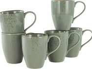 CreaTable Becher Kaffeebecher NATURE COLLECTION, Steinzeug, Tassen Set, 6-teilig