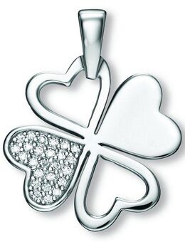 ONE ELEMENT Kettenanhänger Zirkonia Kleeblatt Anhänger aus 925 Silber, ein Hauch von Luxus für den Alltag