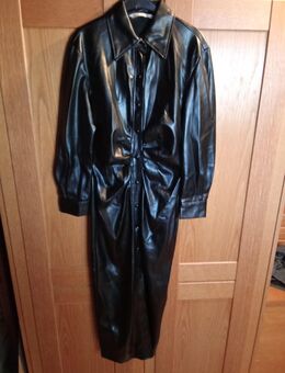 Schwarzes Lederkleid durchgeknöpft neu - Schweinfurt