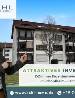 PROVISIONSFREI: Attraktive 2-Zimmer-Dachgeschosswohnung mit TG-Stellplatz in Schopfheim-Fahrnau - Schopfheim
