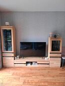 Wohnwand Lowboard Vitrine in 32049
