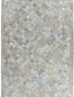 Kayoom Lederteppich Lavish 210 - Fellteppich, rechteckig, Höhe: 8 mm, 100% Rindsleder, Patchwork-Dessin, Wohnzimmer
