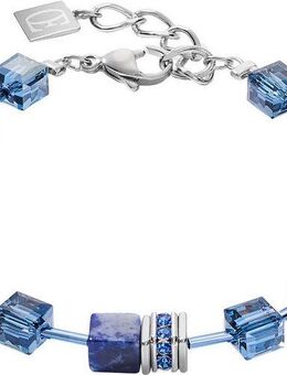 COEUR DE LION Armband Schmuck Edelstahl GeoCUBE® Iconic Precious Würfelkette, Made in Germany - mit Swarovski® Kristall, Strassstein, Schmucksteinen
