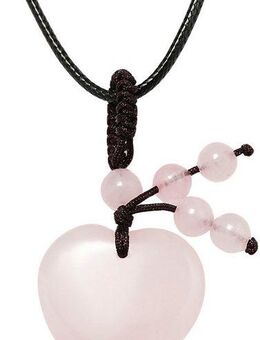 Firetti Kette mit Anhänger Schmuck Geschenk Halsschmuck Halskette Herz, Made in Germany - mit Rosenquarz
