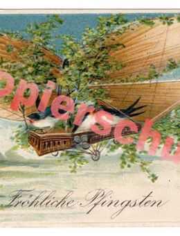 Alte Grußkarte „Fröhliche Pfingsten“, gelaufen ca. 1912 - Landsberg