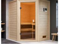 welltime Sauna Anni, BxTxH: 145 x 145 x 187 cm, 38 mm, 3,6-kW-Bio-Plug & Play Ofen mit ext. Steuerung