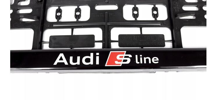 2x ORIGINAL Kennzeichenhalter für Audi S-Line U