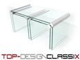 wie neu! Gallotti Radice T35 R Größe "L" Tisch Set Couchtisch Coffee Table Satztische Glas Edelstahl in 46499
