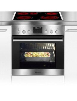 BAUKNECHT Elektro-Herd-Set Heko Tango, mit 2-fach-Teleskopauszug, Pyrolyse-Selbstreinigung, Pyrolyse, Umluft, 2-fach-Teleskopauszug