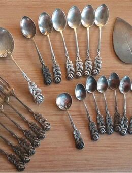 " Hildesheimer Rose ", Antiko 100, Versilbert insgesamt 22 Teile ca. 368 gramm - Weil (Rhein)