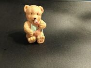 Teddybär Deko Steinguss 6cm hoch ca. 3cm breit - Essen