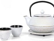 ECHTWERK Teeservice (4-tlg), 2 Personen, Gusseisen, Vintage-Design, 0,8 L, Gusseisen, abnehmbares Sieb