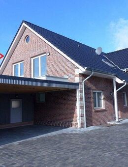 Vermietung: Erstbezug, moderne Obergeschosswohnung mit Balkon und Carport in Westoverledingen - Westoverledingen