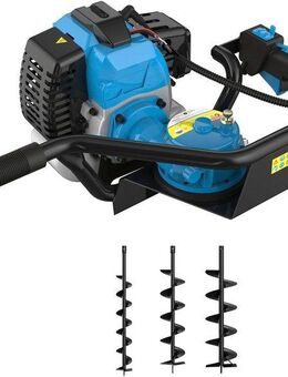 Güde Erdbohrer GE 2200, 2,2 kW, (4-tlg), inkl. 3 Bohraufsätze