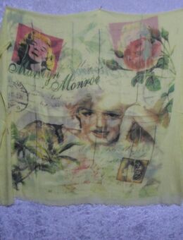 Marilyn Monroe breiter Schal gelb 180 x 110 BW / Seide - Rödermark Zentrum