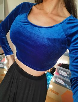 Neues Crop Top Blau, samt - Nürnberg