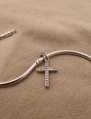 Charm Kreuz Anhänger Charms für Armband S925 in 80336