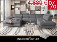 XL Wohnlandschaft 359cm Schlaffunktion Bettkasten Federkern Sitztiefenverst in 50827