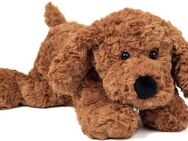 Teddy Hermann® Kuscheltier Schlenkerhund liegend braun, 28 cm, mit Schlenkerbeinen