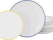 my home Tafelservice Angi (12-tlg), 6 Personen, Porzellan, Geschirr-Set, harmonische, trendige Coupeform