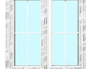 Kunststofffenster auf Lager abholbar 120x120 cm 2 flg mit Sprossen 3-fach Verglasung - Essen