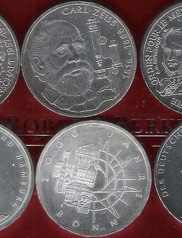 Silbermünzen 10 DM (1972-1997) .625 Silber, Anlage. 34 Stück. - Laatzen