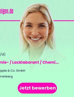 Chemie- / Lacklaborant / Chemisch-technischer Assistent (w/m/d) - Herrenberg